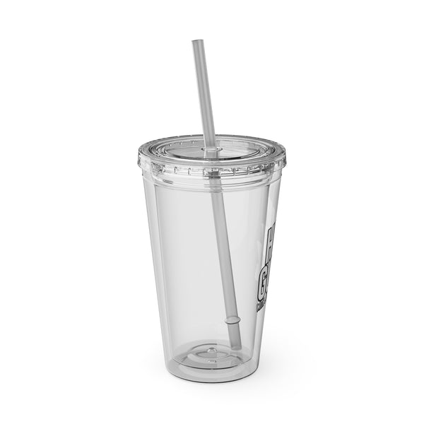 Hey Gurlz 16oz Clear Tumbler with Straw – Branded Sunsplash Drink Cup