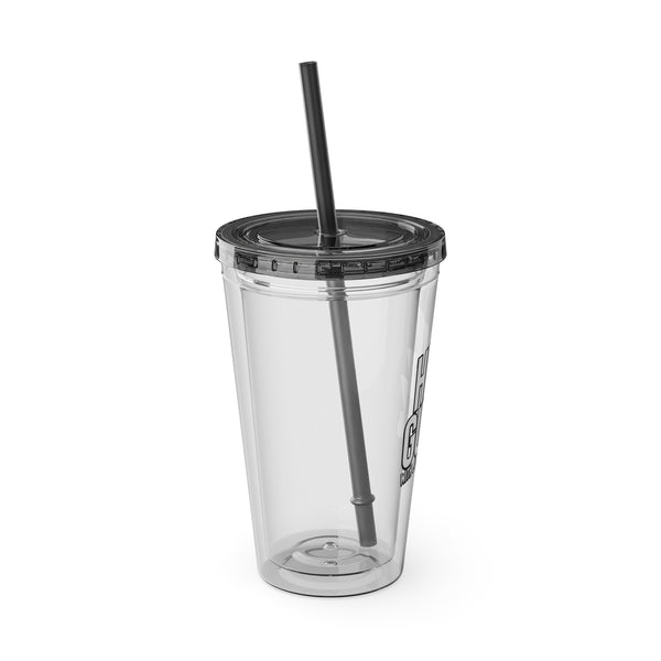 Hey Gurlz 16oz Clear Tumbler with Straw – Branded Sunsplash Drink Cup